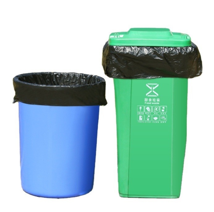 Pedido personalizado HDPE de uso pesado bolsillo plano propiedad comercial de hoteles bolsas de plástico de gran tamaño