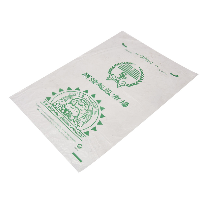 Opción de logotipo personalizado Plástico transparente de alta presión PE embalaje plano Producir bolsa en rollo