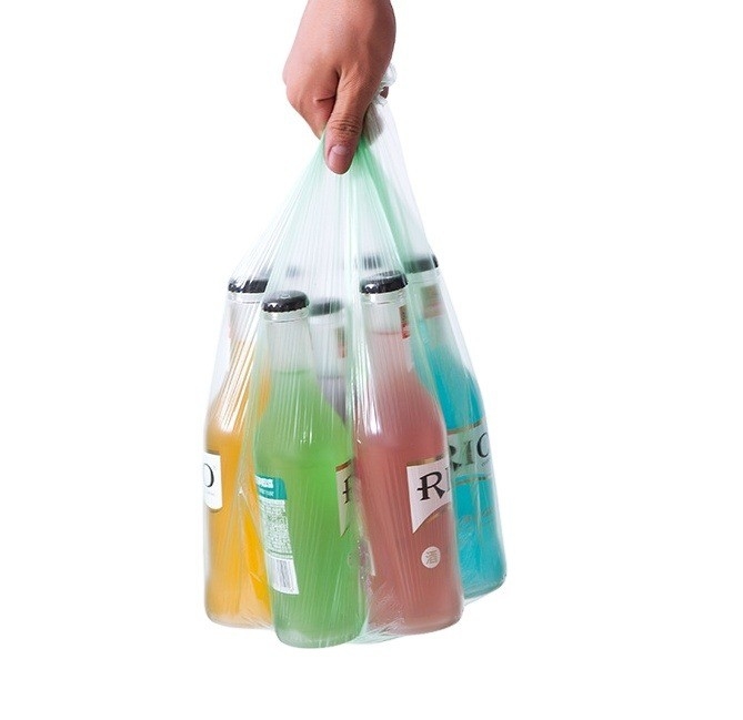 T-shirt manija Bolsa de basura de plástico en rollo para la estructura del material HDPE/LDPE
