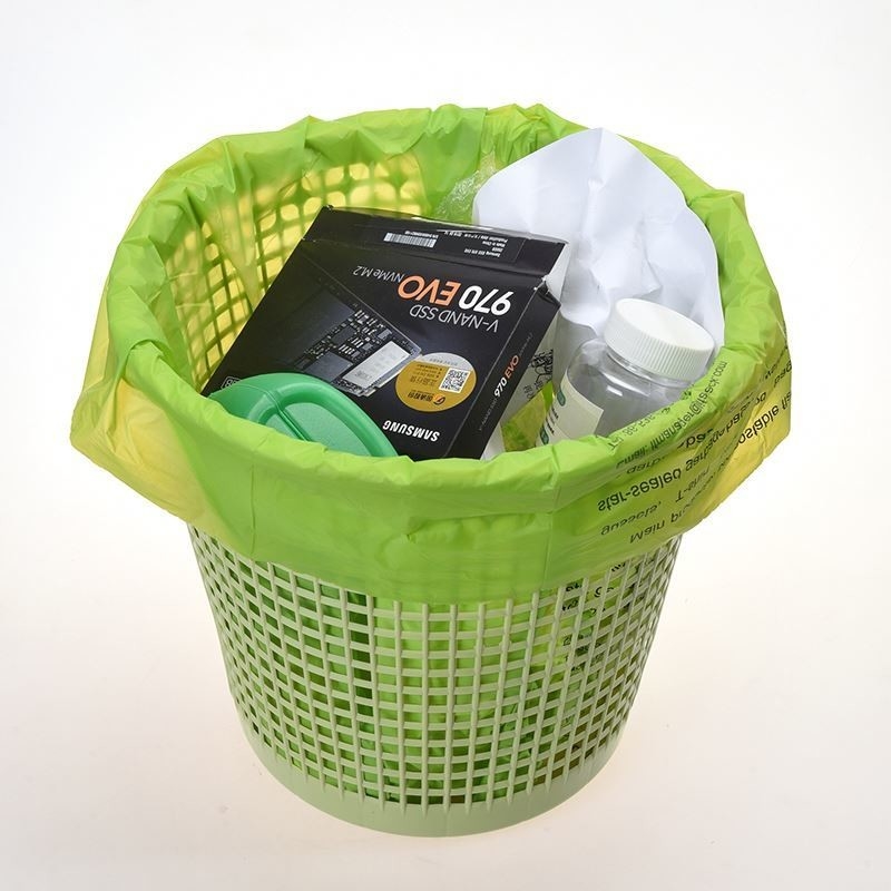 Bolsa de fondo cuadrada de plástico biodegradable de bolso de compras para comestibles camiseta Frutas