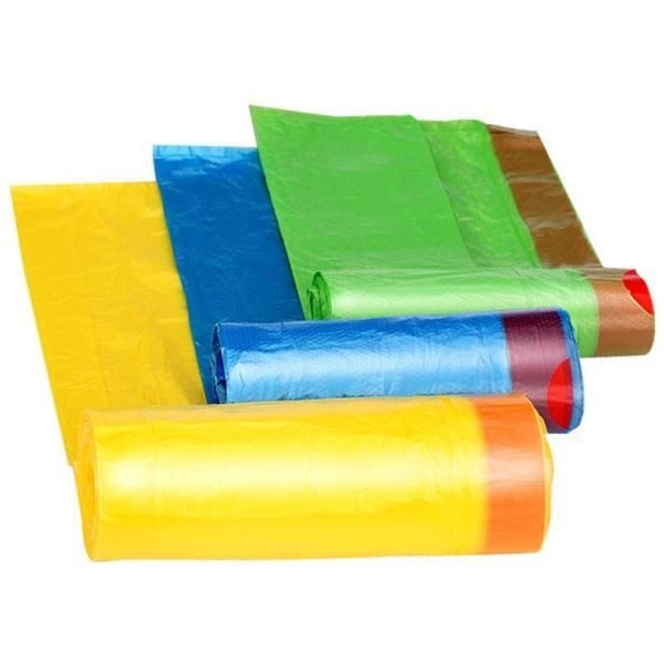Impresión offset de cuerdas de dibujo Bolsas de basura para contenedores de basura en 5-50 micrómetros de espesor