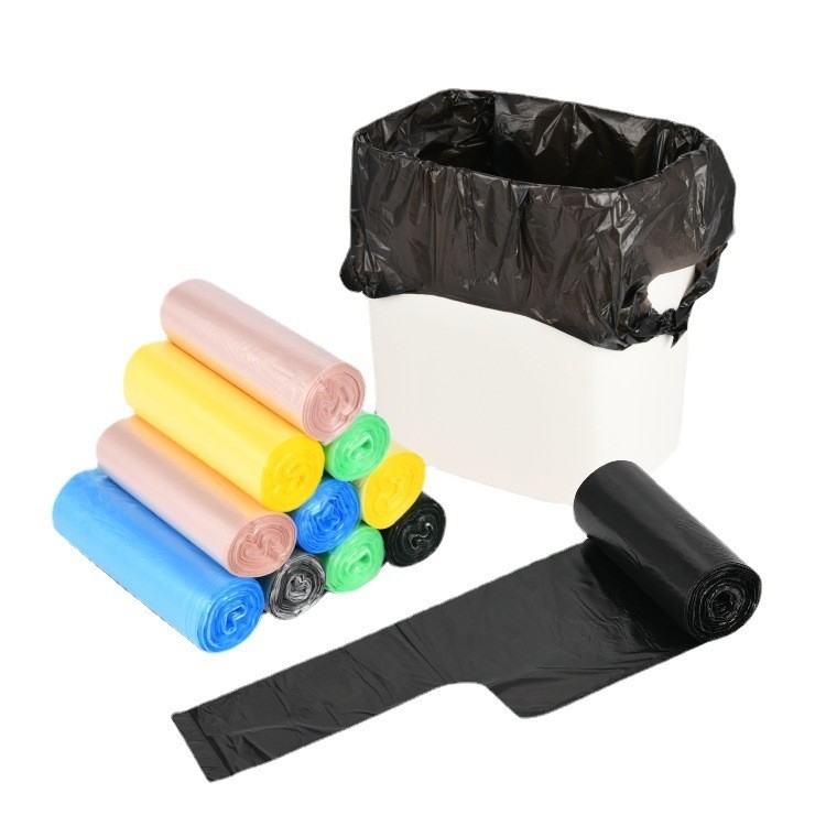 HDPE/LDPE/LLDPE Bolsas de basura portátiles desechables con fondo sellado