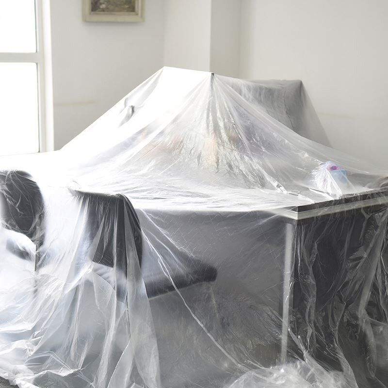 Capa de muebles de plástico transparente encaja en el sofá silla y otros tamaños espesor 5,5-12,5 micras