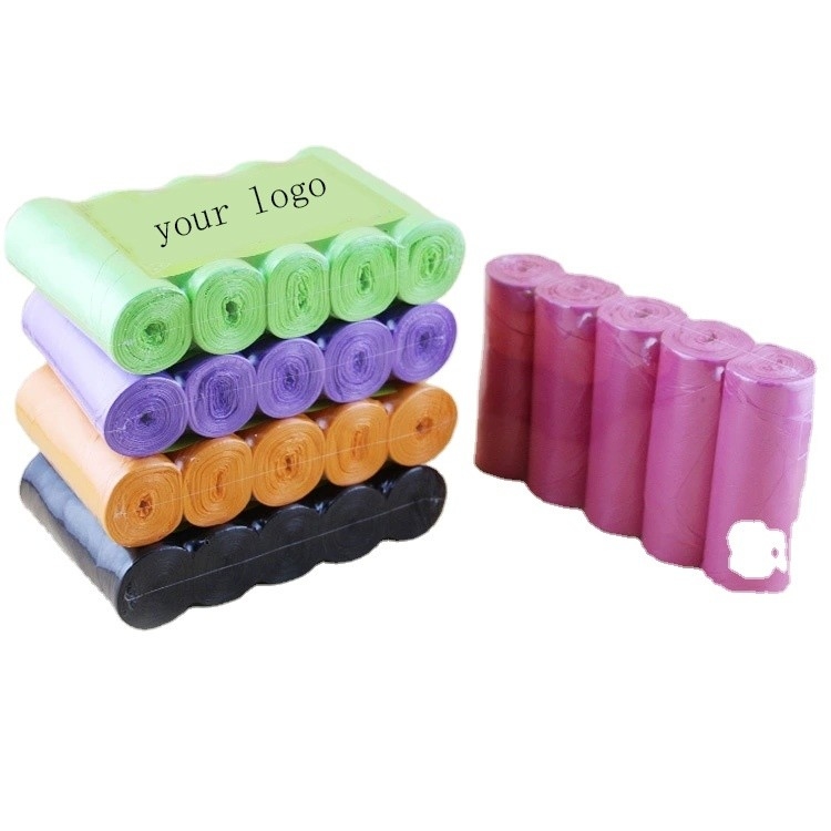 Bolso de fondo cuadrado Biodegradable Bolso de caca de perro Bolso de basura verde con caja de cartón