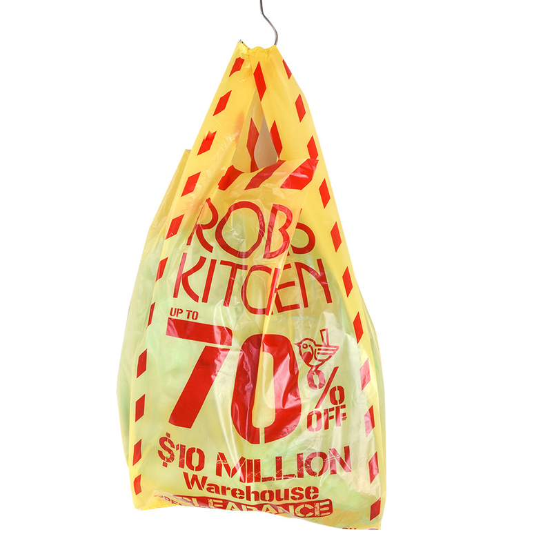 Bolsa de camiseta de HDPE/LDPE/LLDPE personalizada para compras en supermercados y envases para llevar