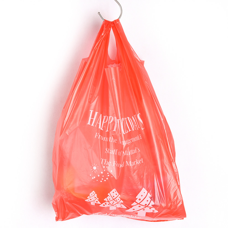 Bolso de chaleco impreso a medida para productos domésticos en el supermercado de color Material engrosado