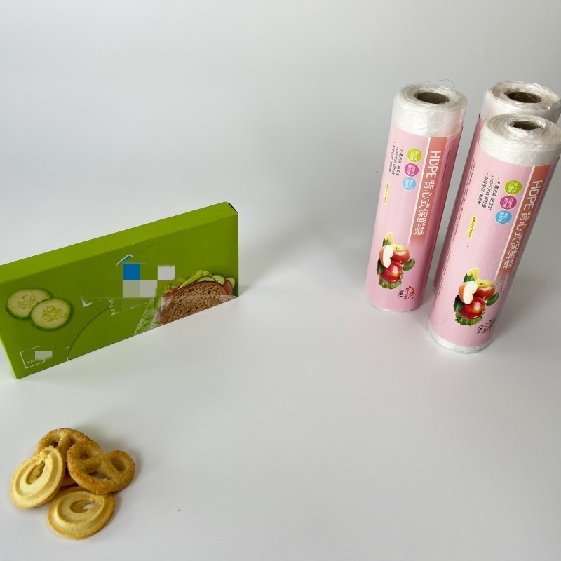 Bolsa de plástico biodegradable de plástico PE en rollo para protección clara y fresca