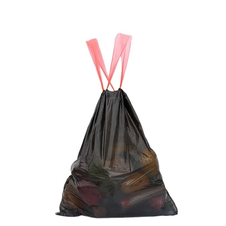 Saco de basura portátil de cuerda de tira para el hogar con diseño colorido para una gestión fácil de los residuos