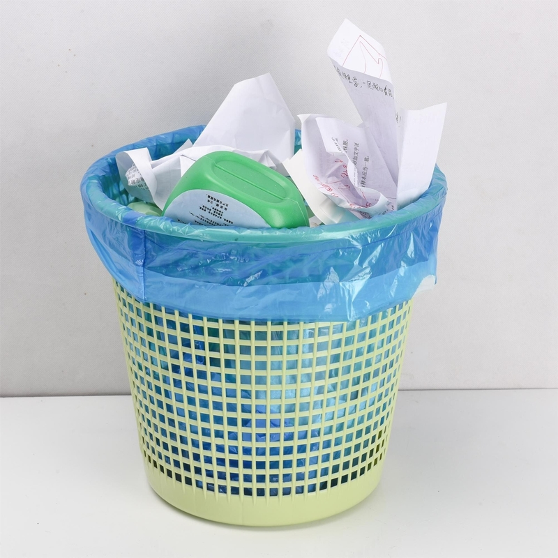 Bolsa de basura de plástico HDPE de plástico de plástico de plástico para tamaño y capacidad personalizados