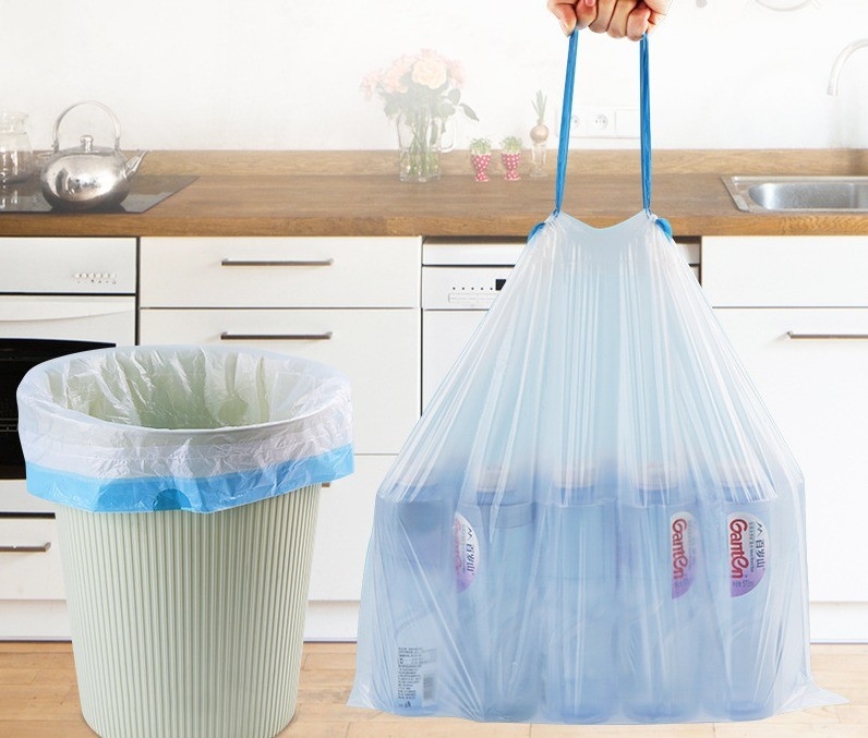 Pedido personalizado aceptado 13 galones HDPE/LDPE/LLDPE Bolsa de basura de plástico para necesidades personalizadas