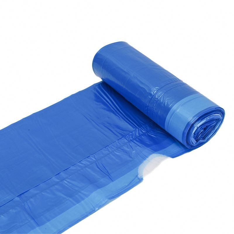Saco de basura de color de cuerda de tiro para el hogar con cierre automático portátil