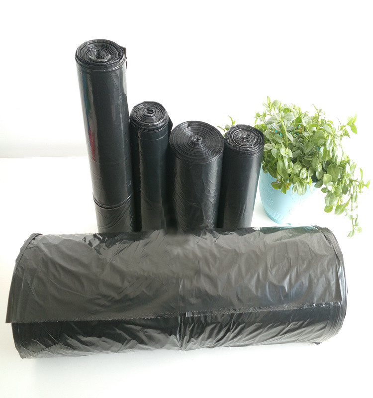 Bolsas negras recicladas en rollos para basura Aceptamos pedidos personalizados 5-100 mic de espesor