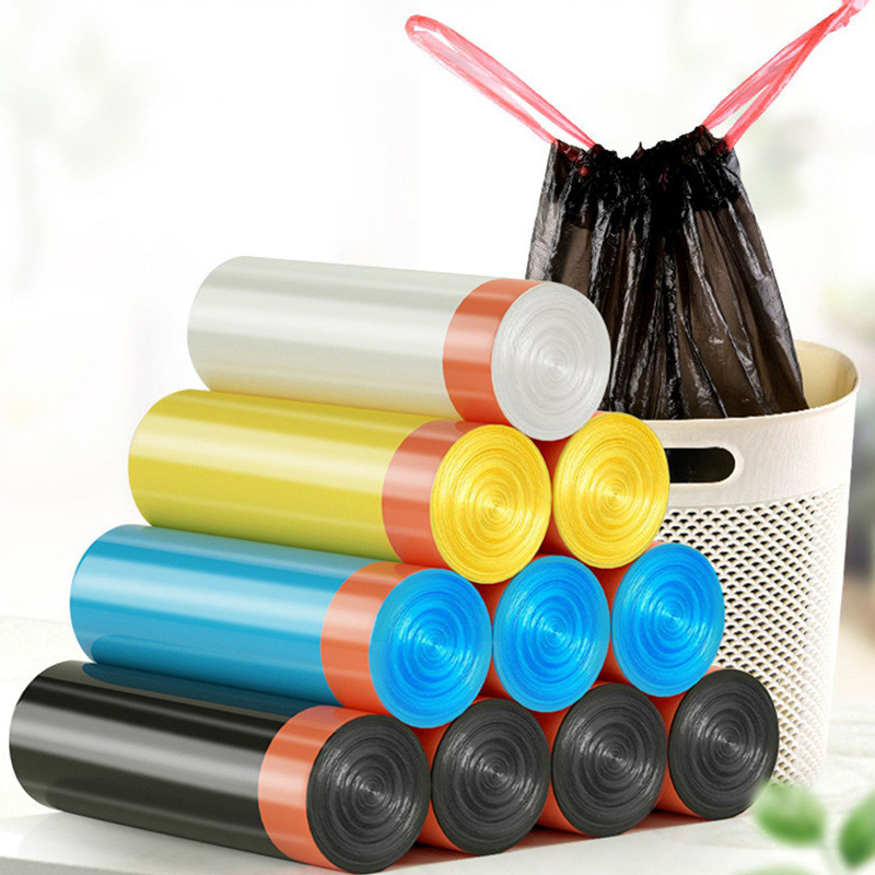72L 20Inch Flex recicla 35L plástico 1 tonelada 100 litros bolsas de basura portátiles de cuerda de tira