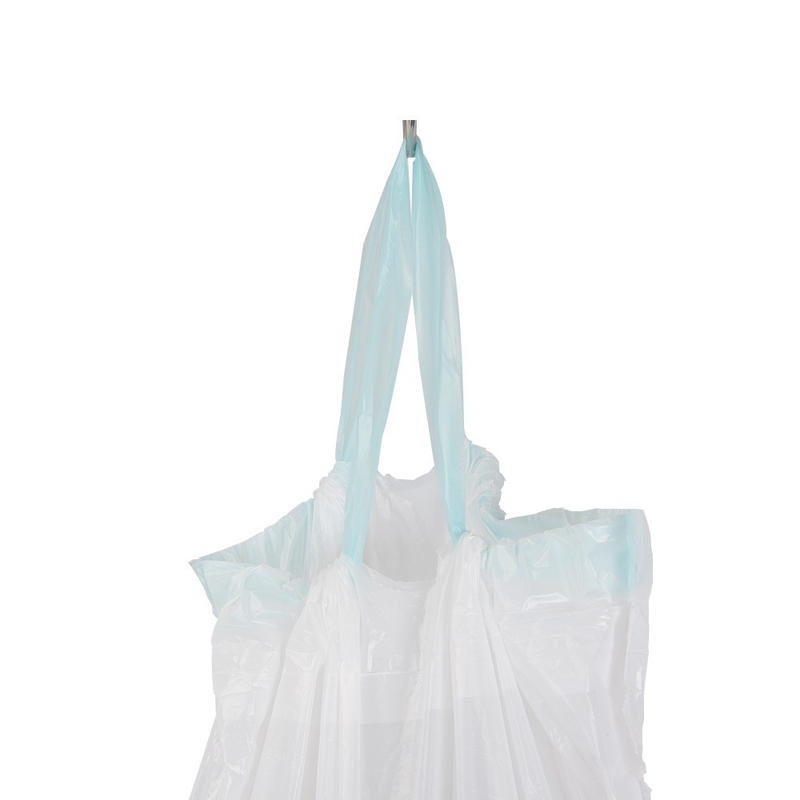 Pedido personalizado Bolsa de basura de plástico entrelazado en rollo para el contenedor de la papelera de la cocina residuos médicos
